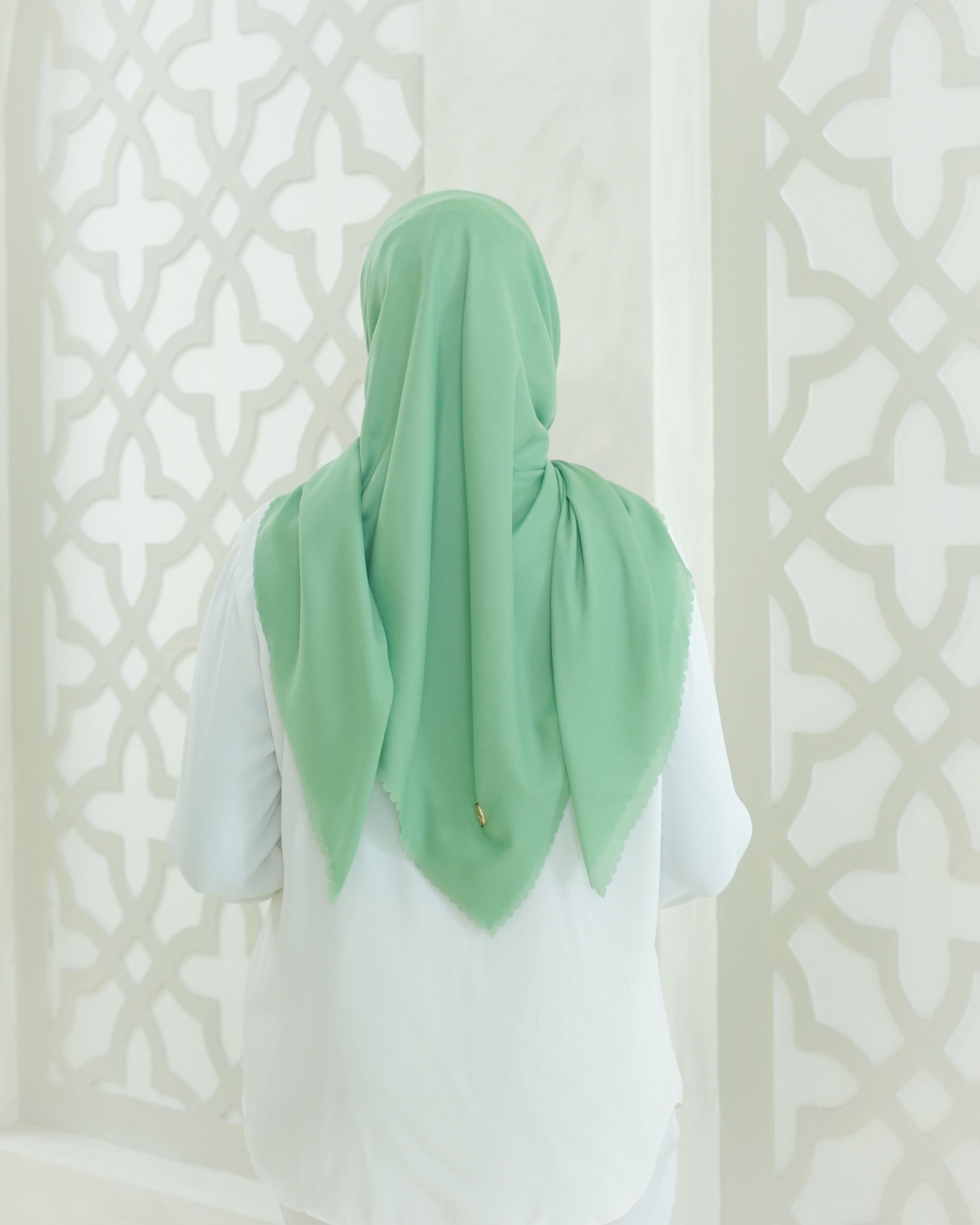 Plain Hijab VOAL ULTRAFINE in Greentea Bold