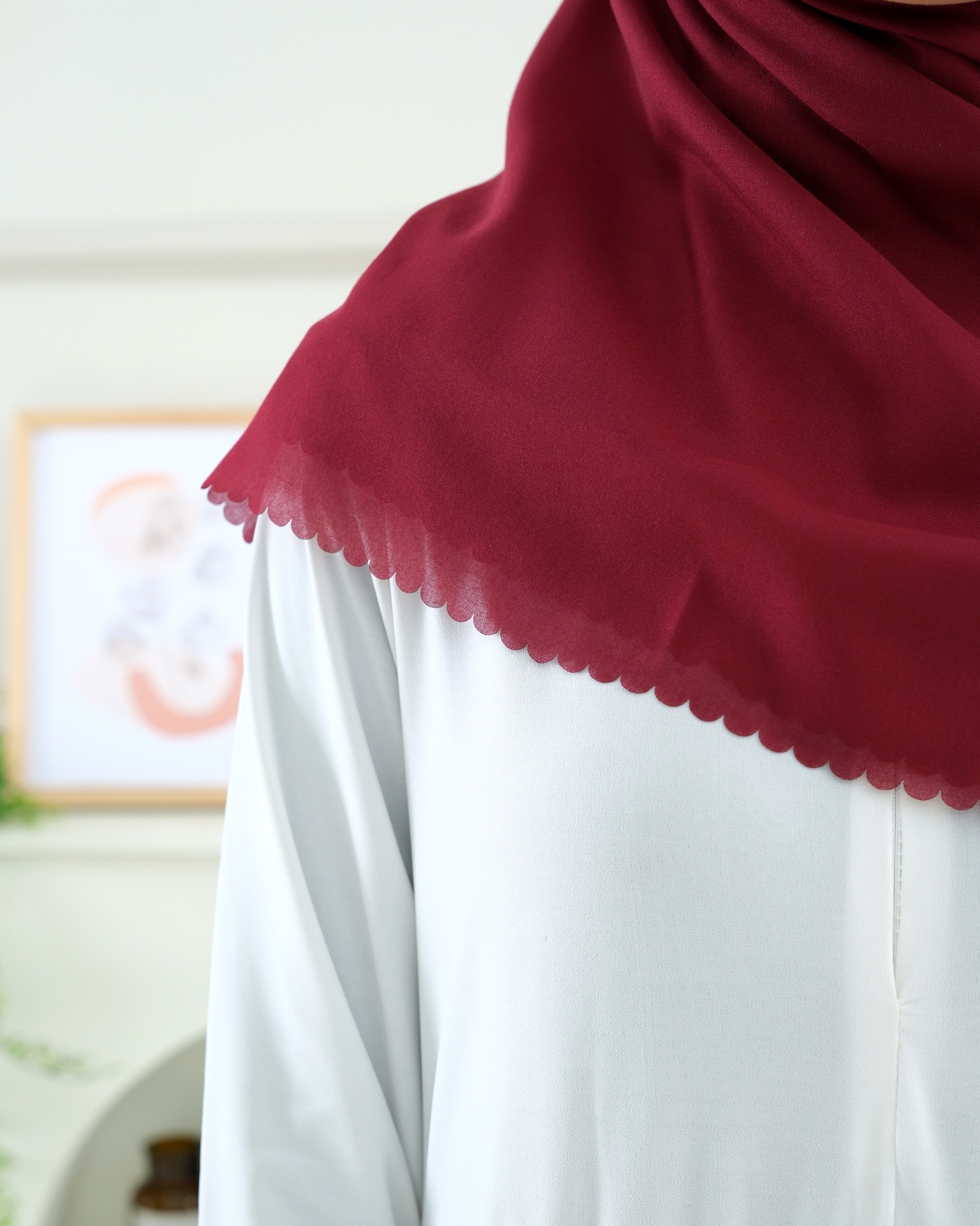 Plain Hijab VOAL ULTRAFINE in Heart