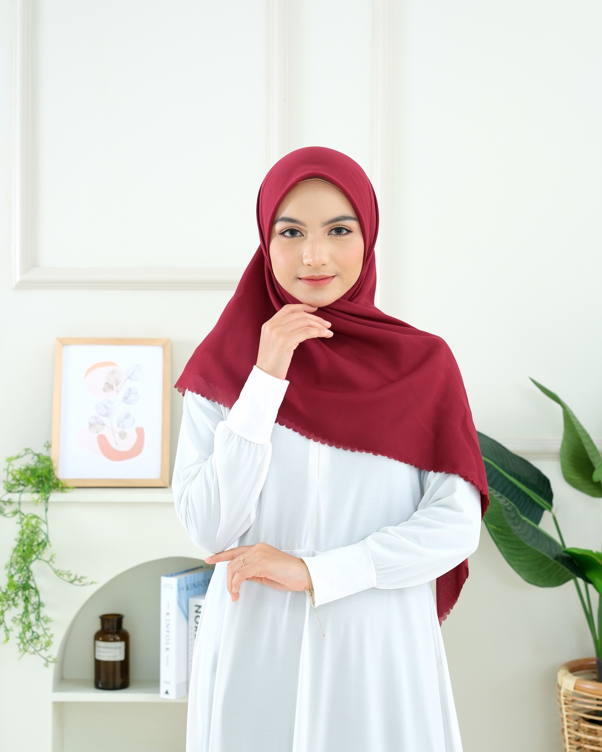 Plain Hijab VOAL ULTRAFINE in Heart