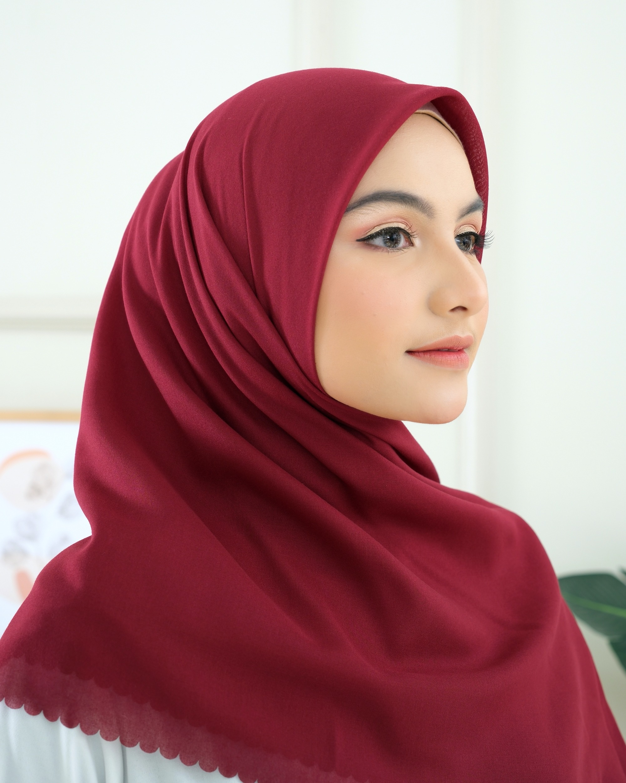 Plain Hijab VOAL ULTRAFINE in Heart