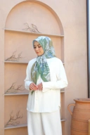 Square Hijab OCEAN 110x110 in Kelp