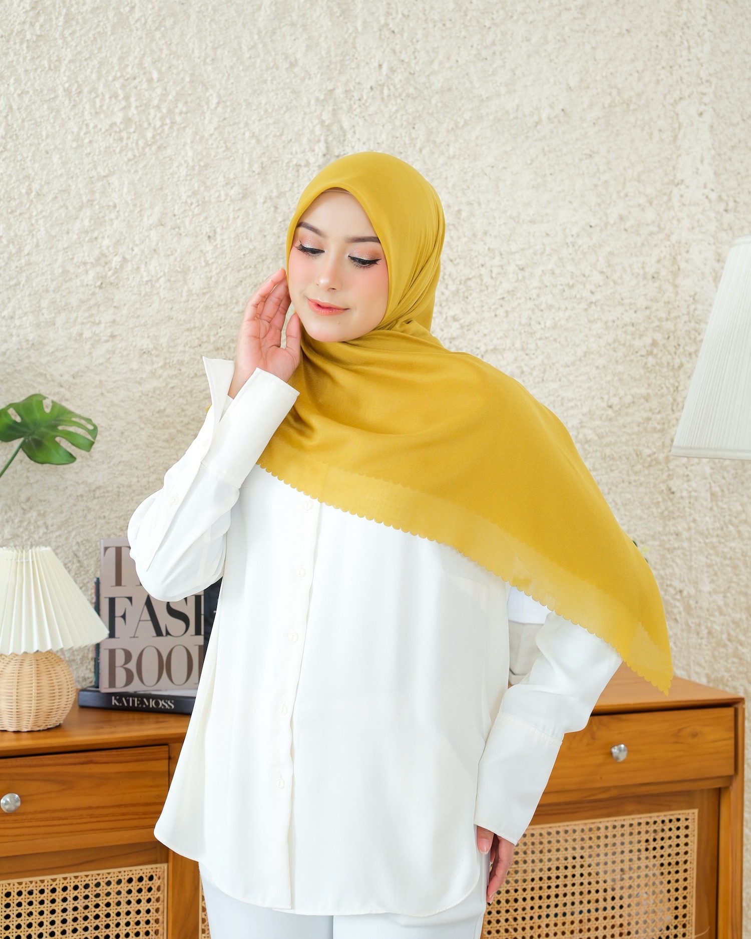 Plain Hijab VOAL ULTRAFINE in Lemon