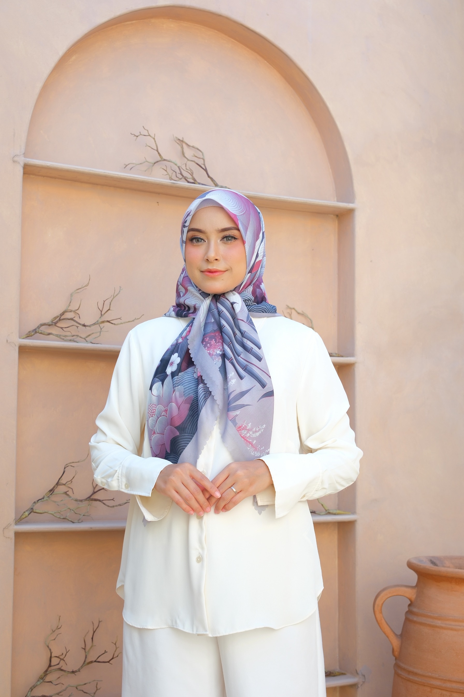 Square Hijab NIWA 110x110 in Lilac