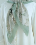 Square Hijab THE ZEN 110x110 in Midori