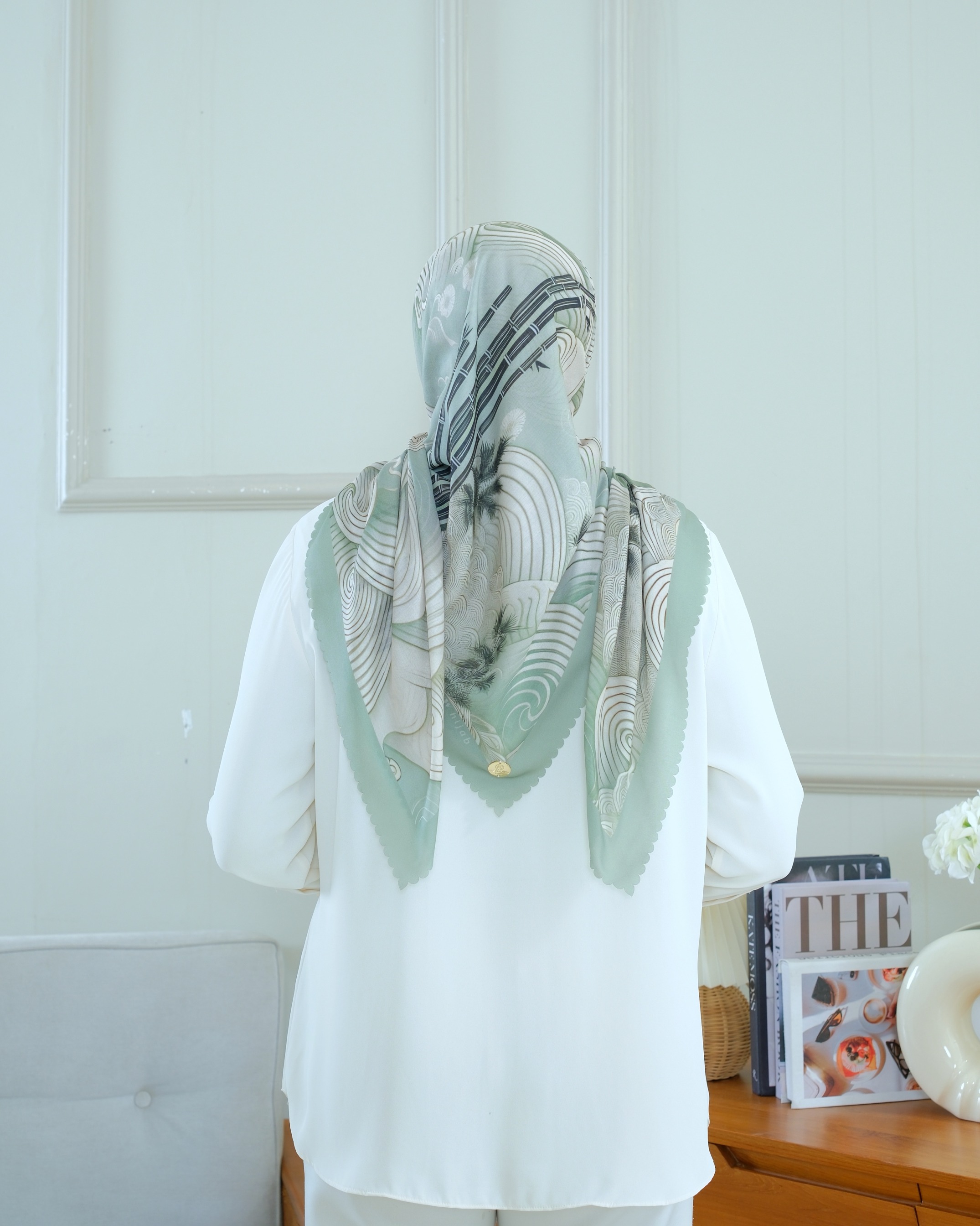 Square Hijab THE ZEN 110x110 in Midori