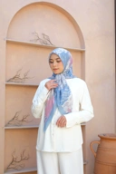 Square Hijab OCEAN 110x110 in Narwhal