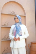 Square Hijab OCEAN 110x110 in Narwhal