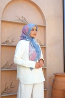 Square Hijab OCEAN 110x110 in Narwhal