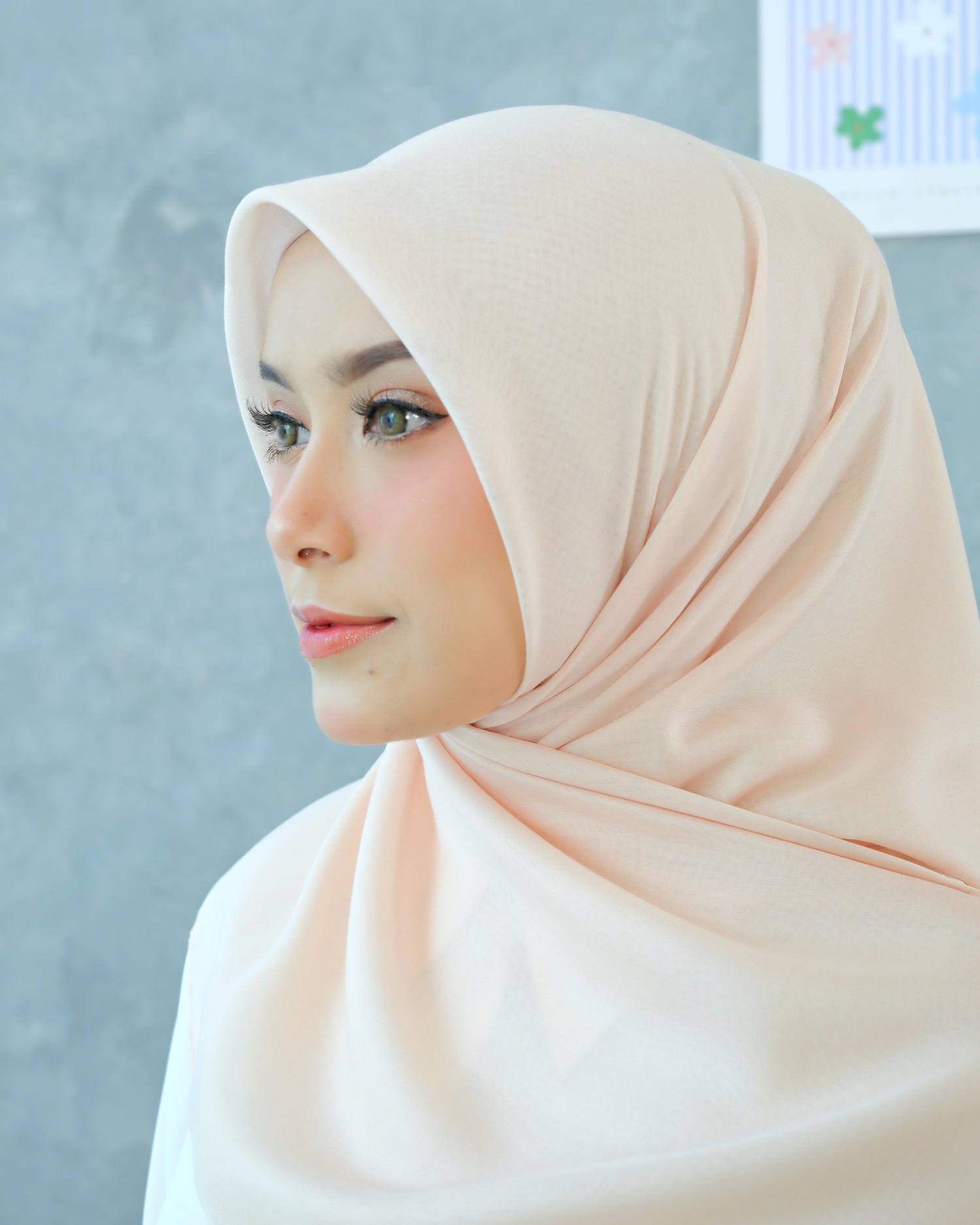 Plain Hijab VOAL PARIS PREMIUM in Nude