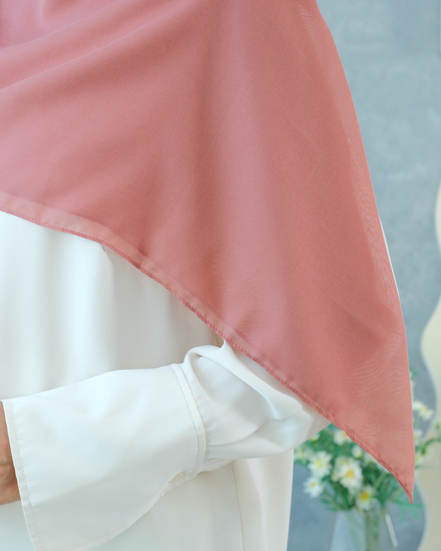 Plain Hijab VOAL PARIS PREMIUM in Old Rose