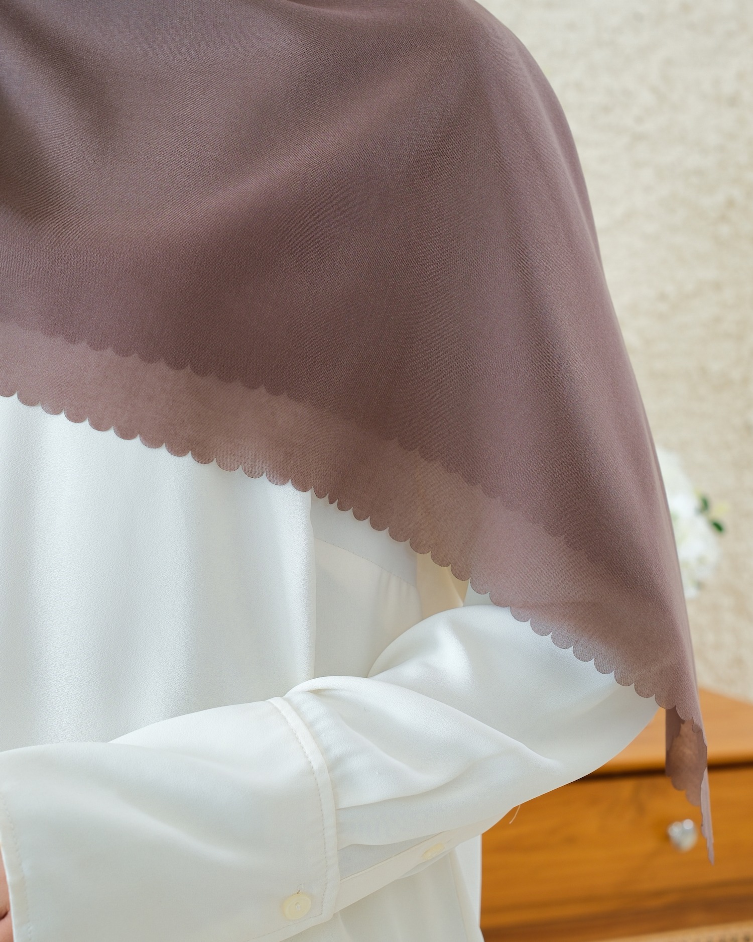 Plain Hijab VOAL ULTRAFINE in Plaza Taupe