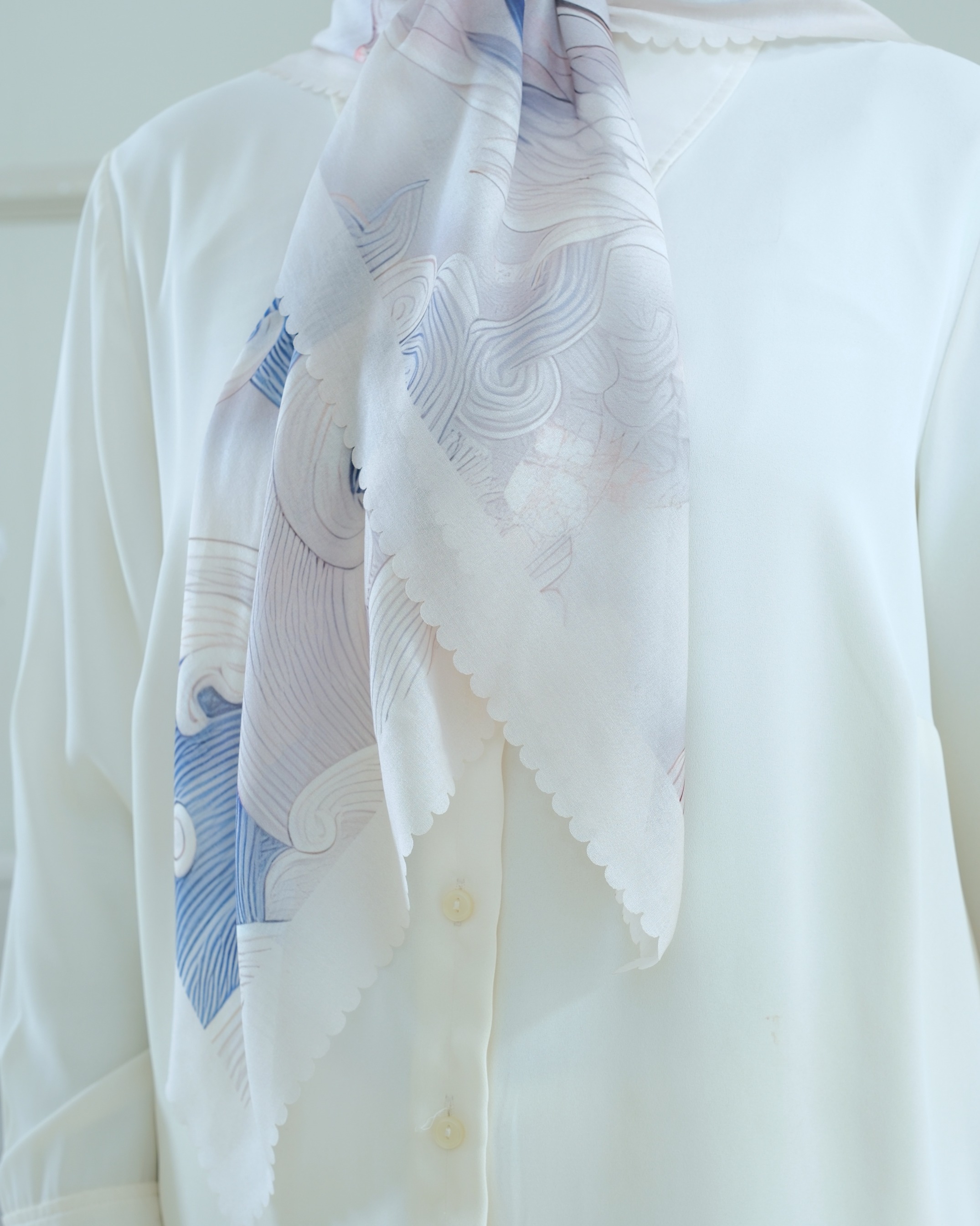 Square Hijab THE ZEN 110x110 in Sakura