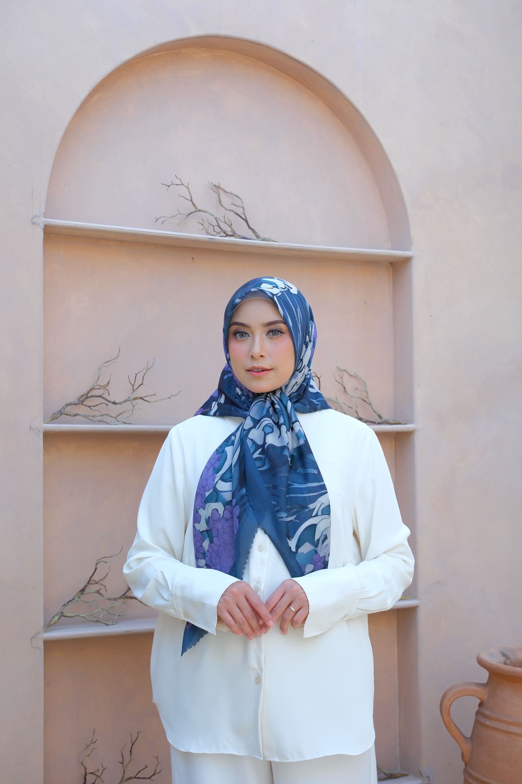 Square Hijab OCEAN 110x110 in Submarine