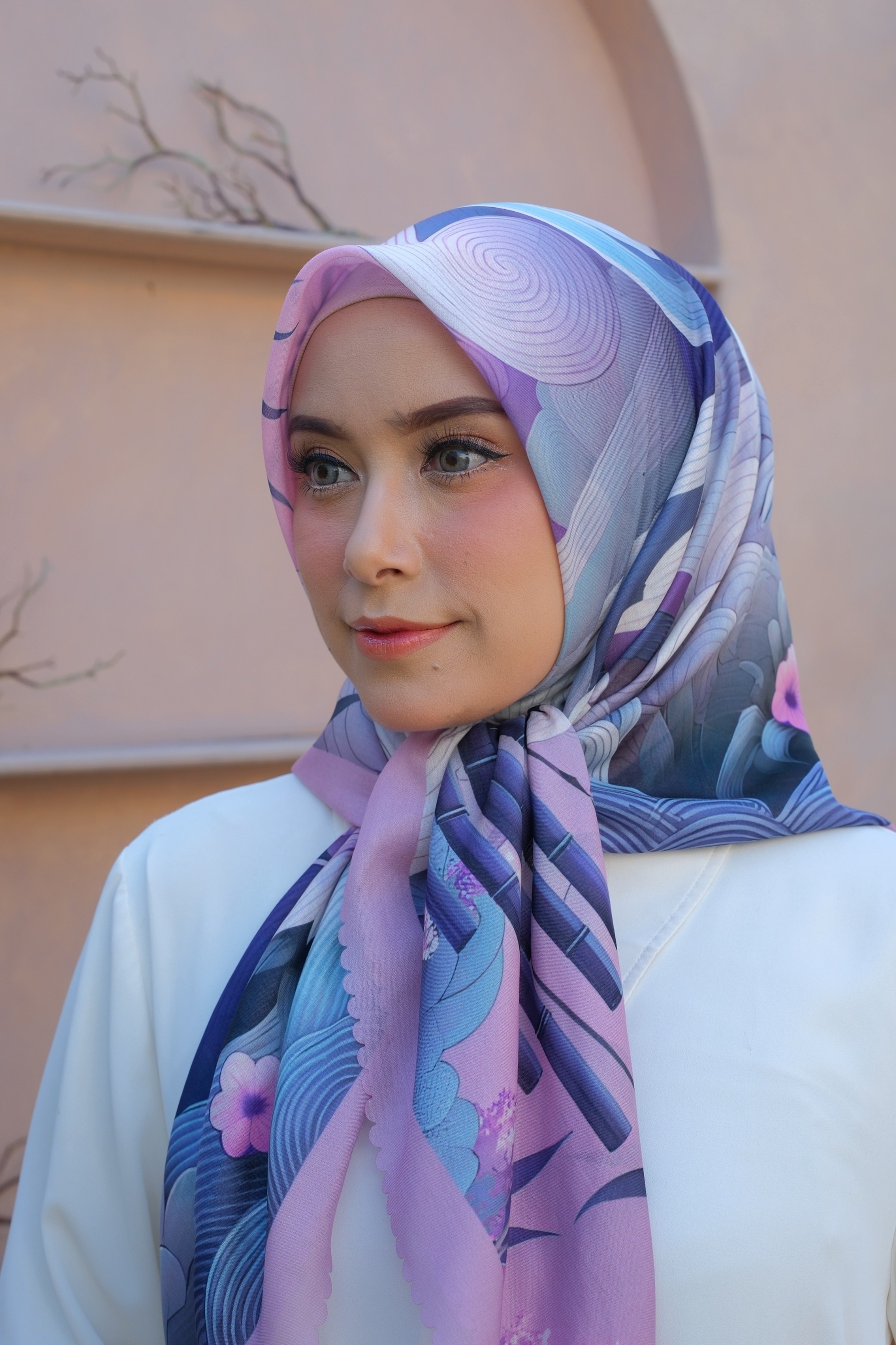Square Hijab NIWA 110x110 in Sumire