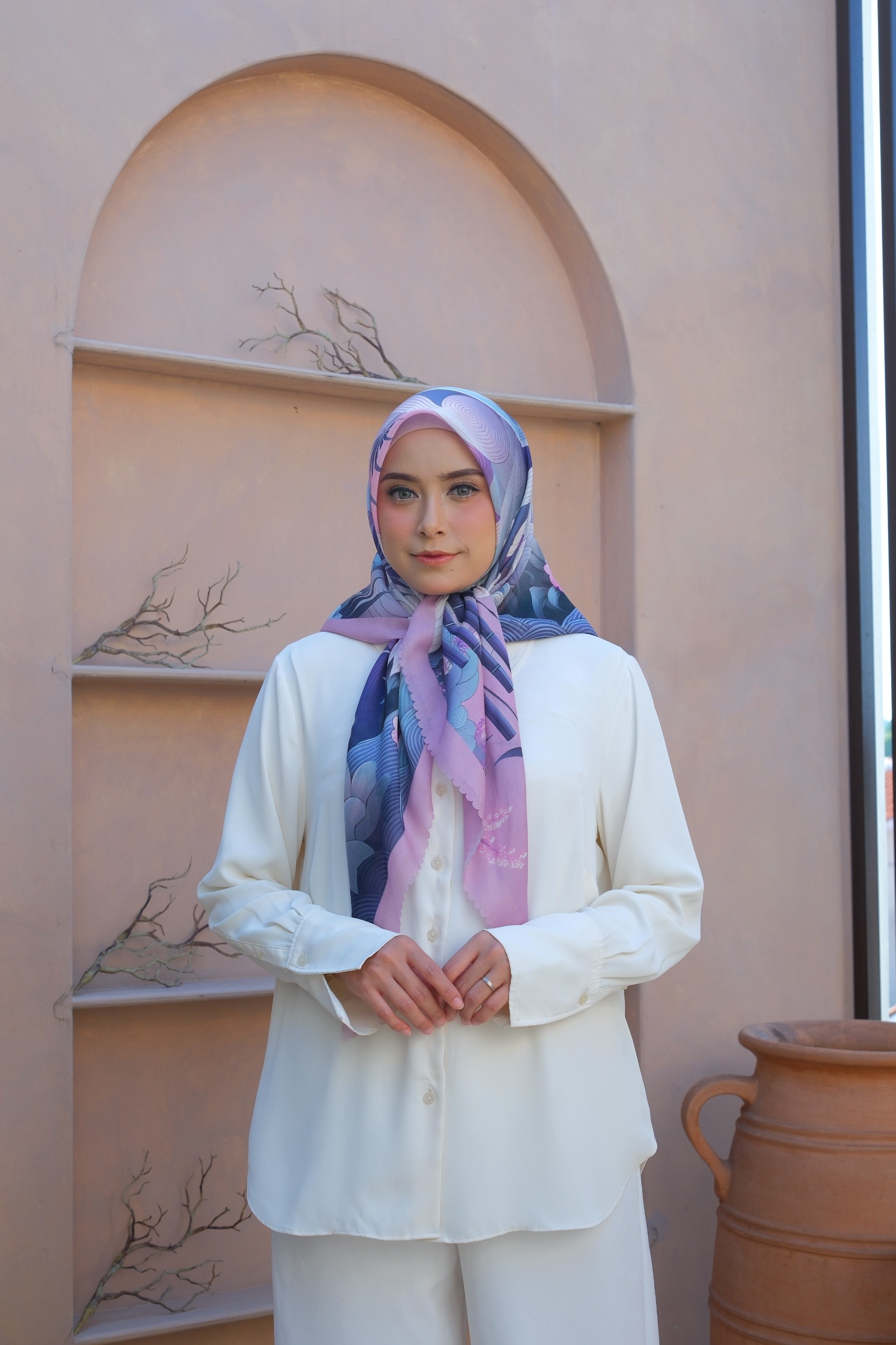 Square Hijab NIWA 110x110 in Sumire
