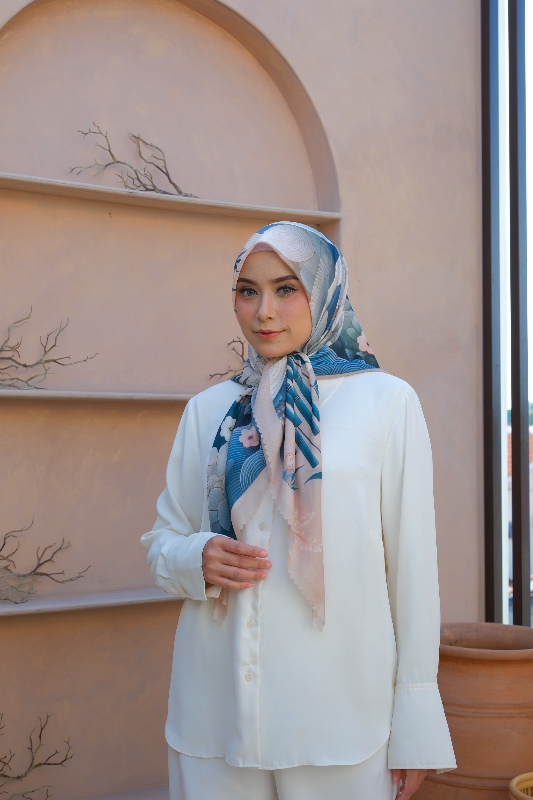 Square Hijab NIWA 110x110 in Toffee