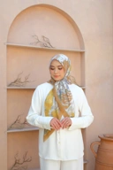 Square Hijab OCEAN 110x110 in Urchin