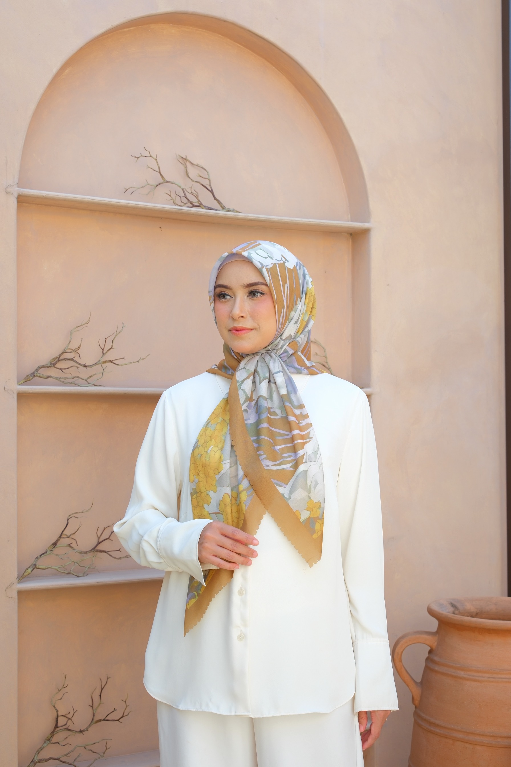  Square Hijab OCEAN 110x110 in Urchin