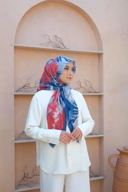 Square Hijab OCEAN 110x110 in Whale