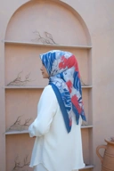 Square Hijab OCEAN 110x110 in Whale