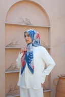 Square Hijab OCEAN 110x110 in Whale
