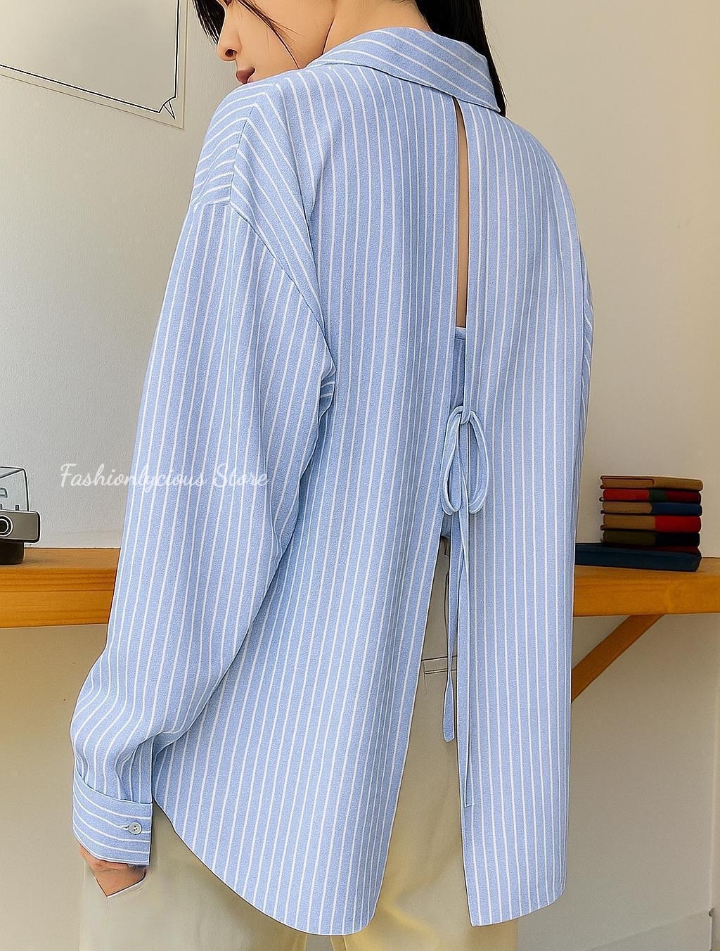 POLY BACKLESS SHIRT