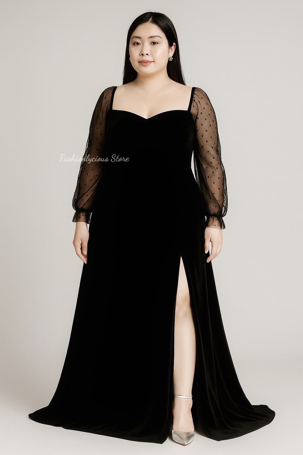 VELVETY LONG DRESS