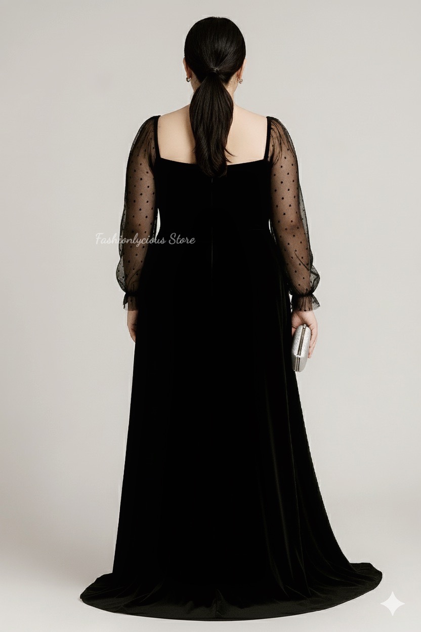 VELVETY LONG DRESS