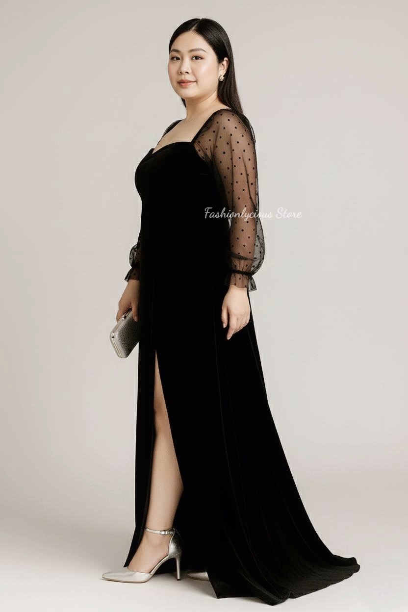 VELVETY LONG DRESS