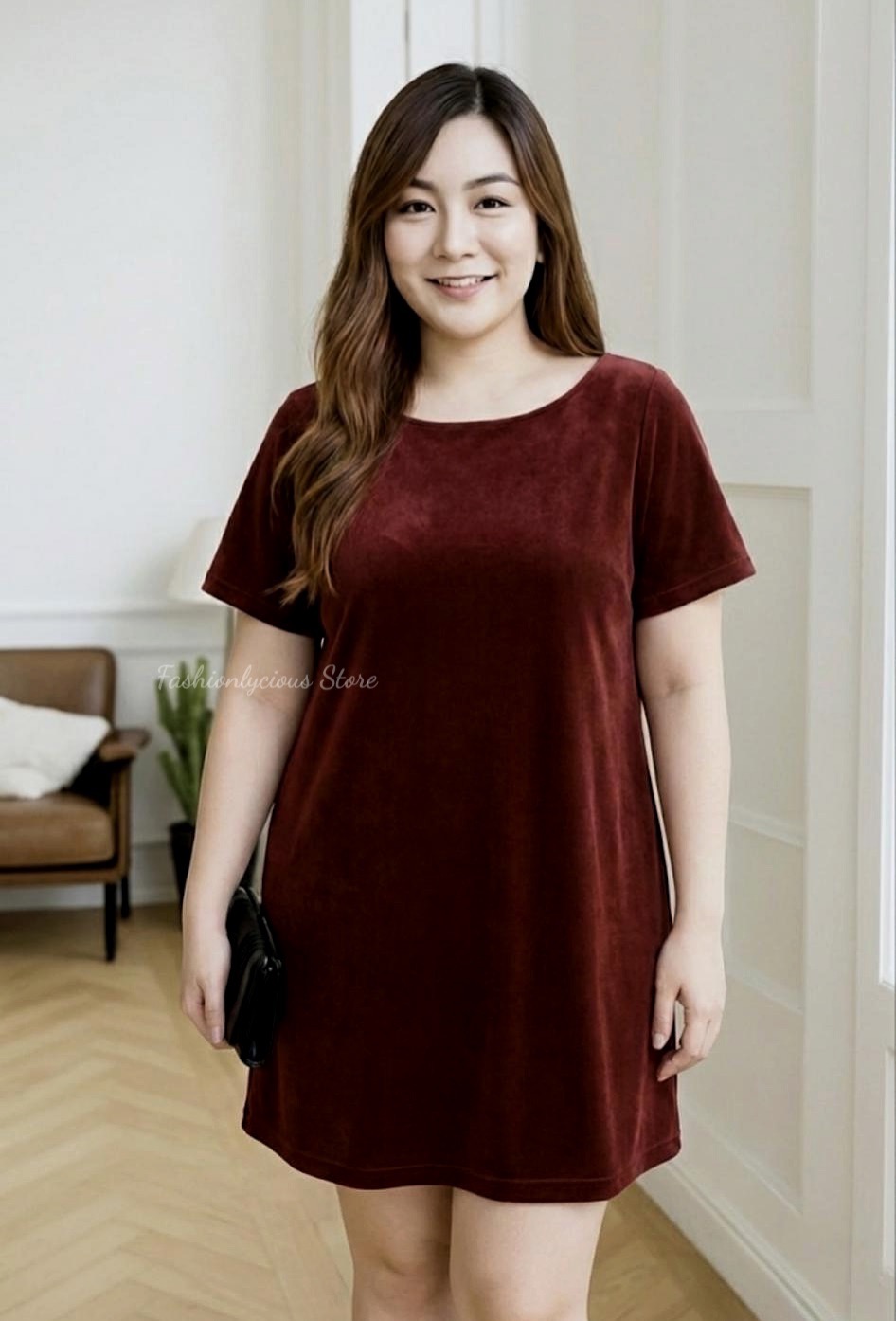 VELVET BACKLESS MINI DRESS