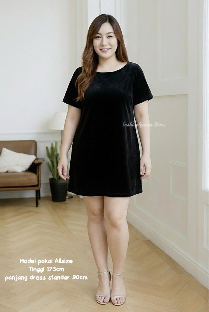 VELVET BACKLESS MINI DRESS