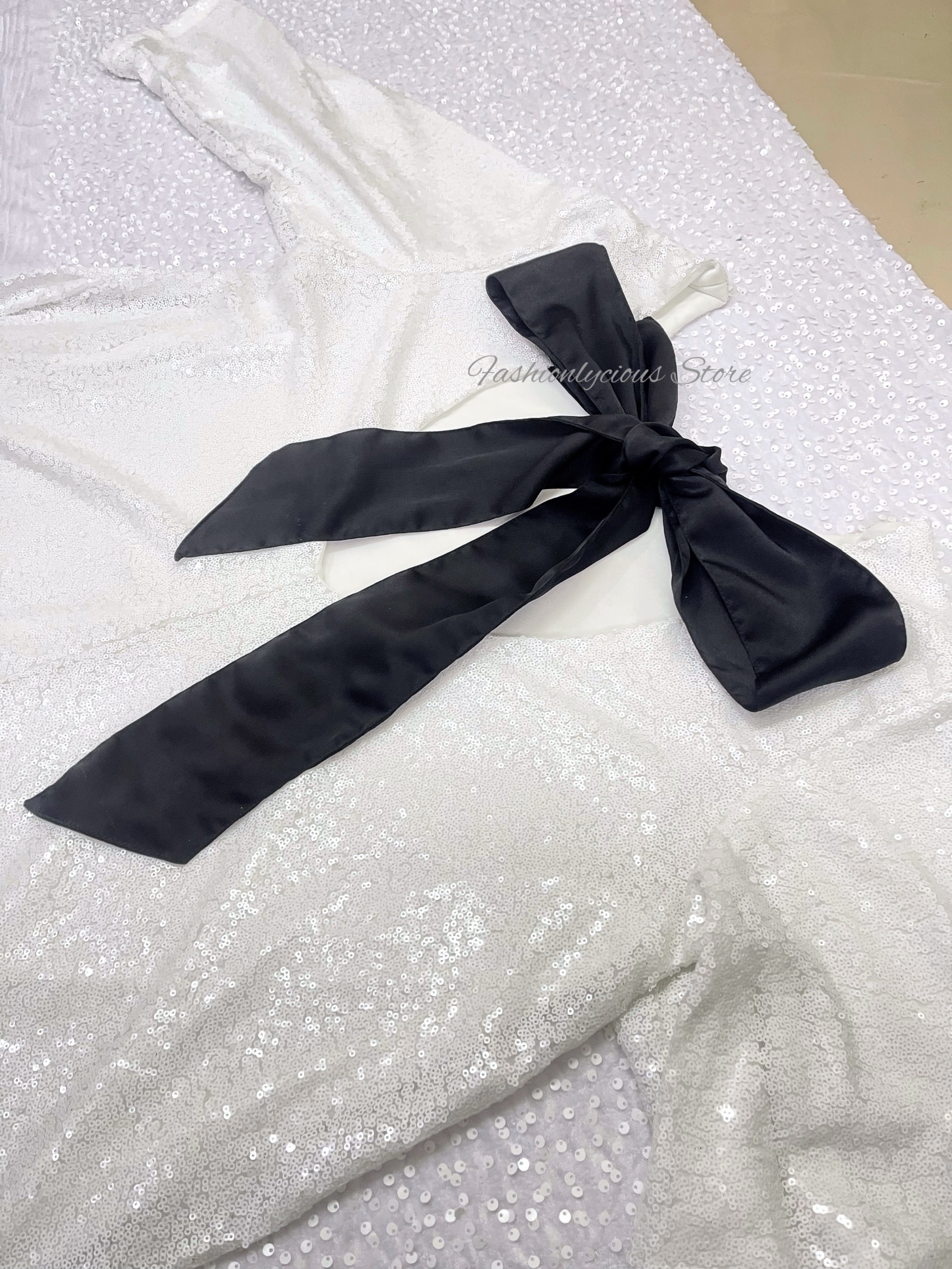 RIBBON DRESS (FULL SEQUINS)