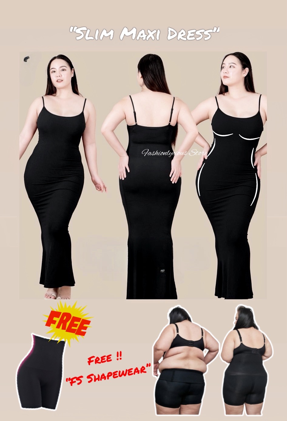 Maxi Slim Dress WAJIB PUNYA !
