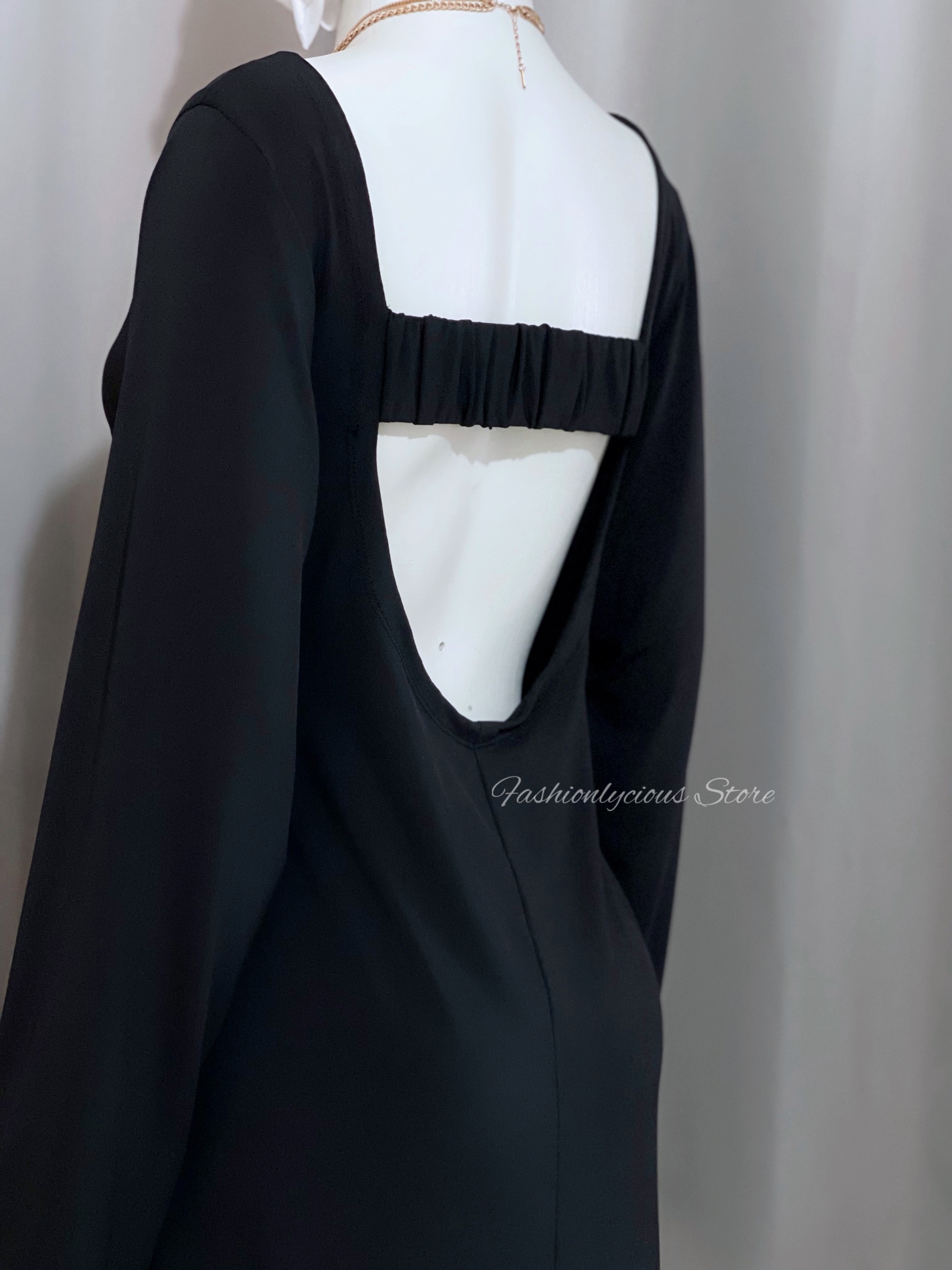 Slit Backless Maxi Dress