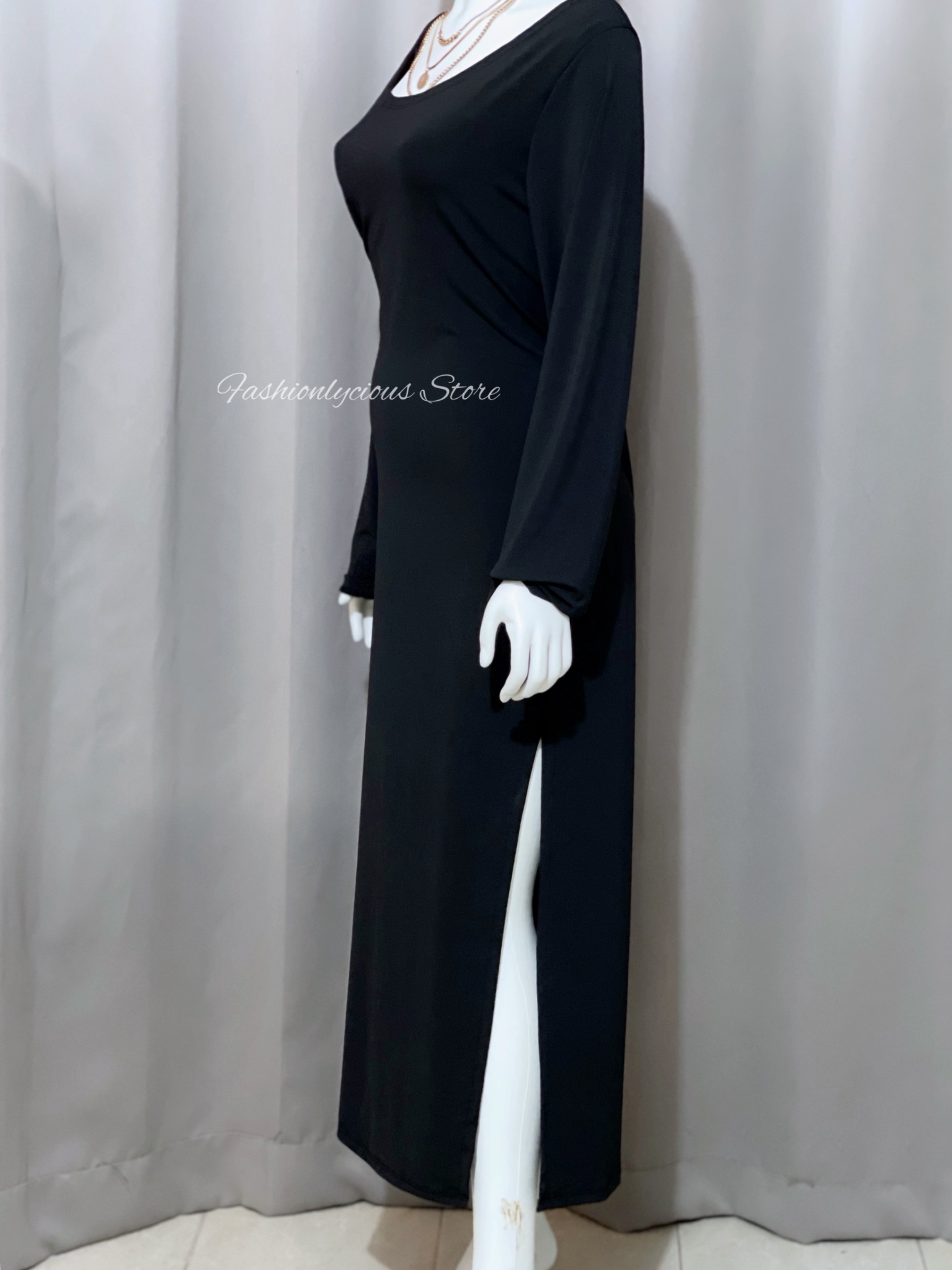 Slit Backless Maxi Dress