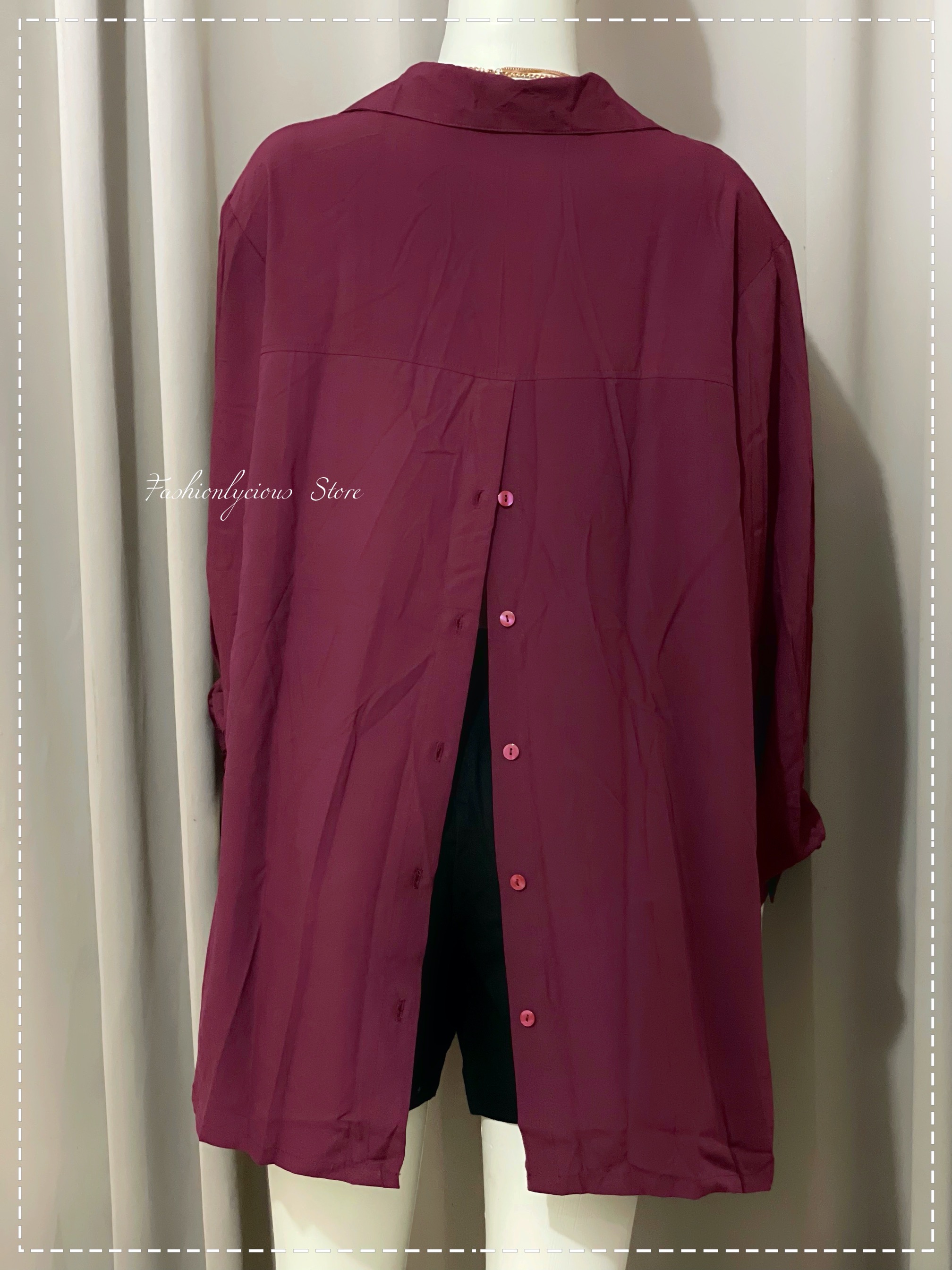 Back Button Kemeja