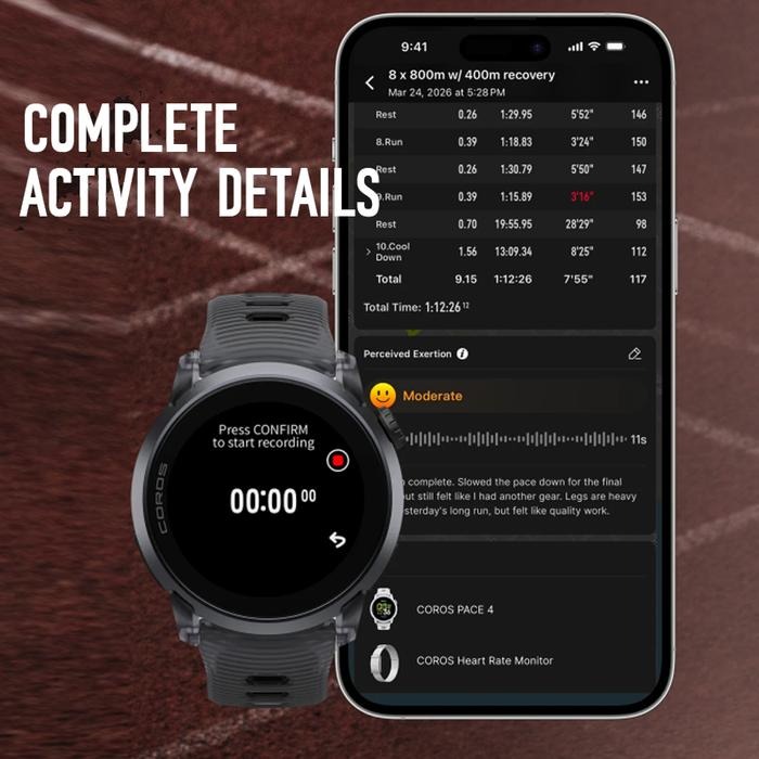 COROS Pace 4 Crystal Black