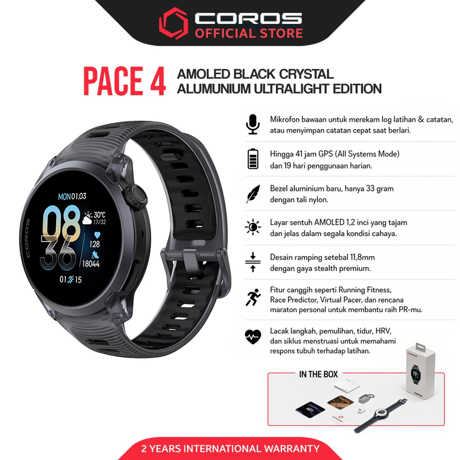 COROS Pace 4 Crystal Black