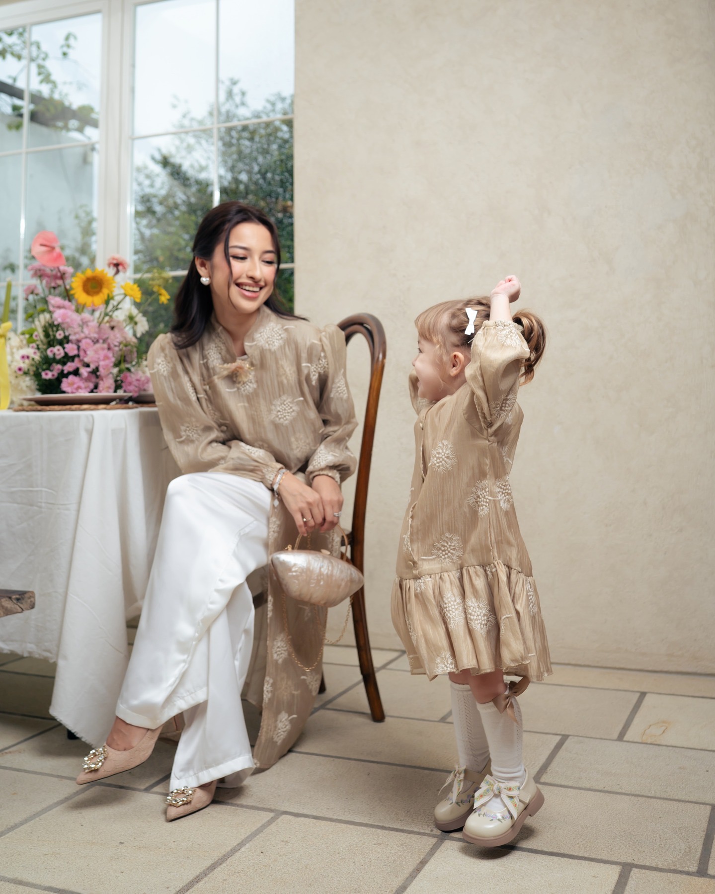 [PO KIRIM TGL 12] Marie Raya Tunic - Dendelion Pattern (XXL)