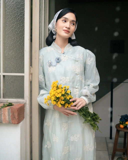 Image of [READY] Marie Raya Tunic - Iris Pattern (All Size)