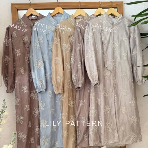 Image of [PO KIRIM TGL 12] Marie Raya Tunic - Lily Pattern (XS)