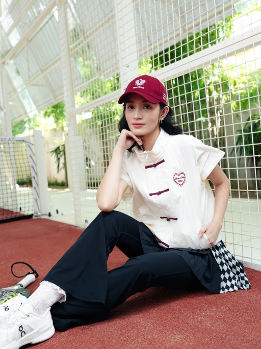 Cheongsam Vest Bw Maroon