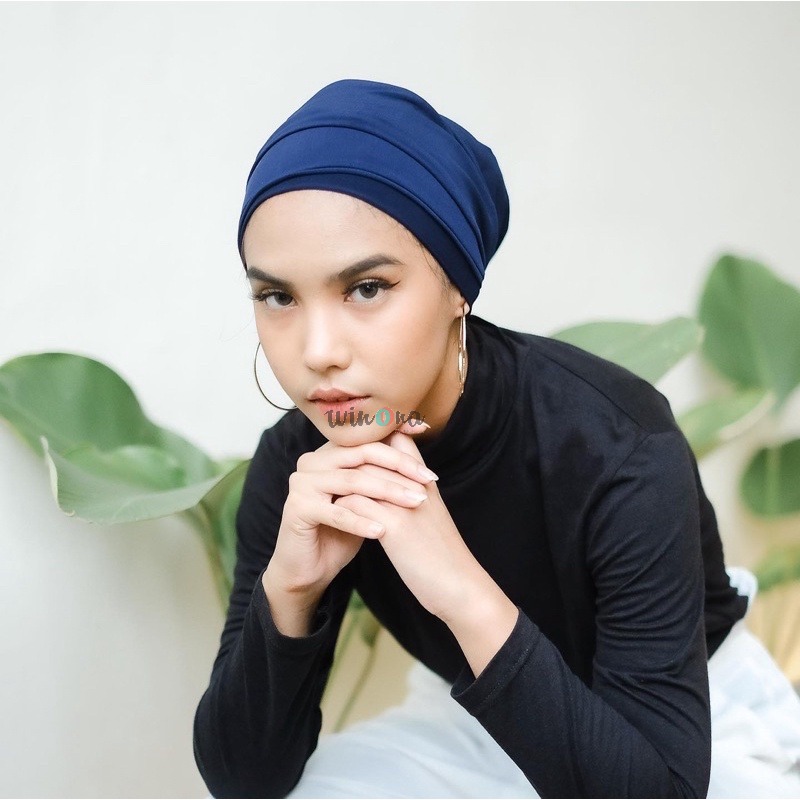 Image of SERE instant turban - turban dewasa tali lilit untuk travelling , formal bahan jersey
