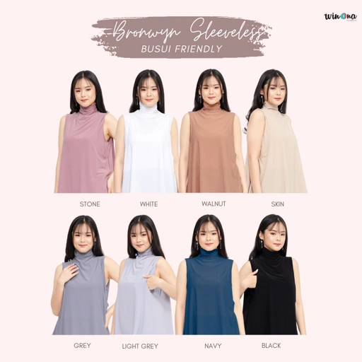 Image of Bronwyn Sleeveless Turtleneck Inner Slim Look Busui Breastfeed Friendly - Baju Dalaman Kerah tinggi Ibu menyusui