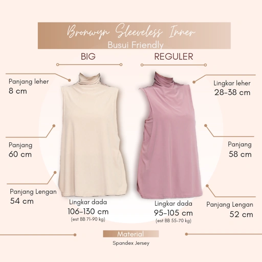 Image of Bronwyn Sleeveless Turtleneck Inner Slim Look Busui Breastfeed Friendly - Baju Dalaman Kerah tinggi Ibu menyusui