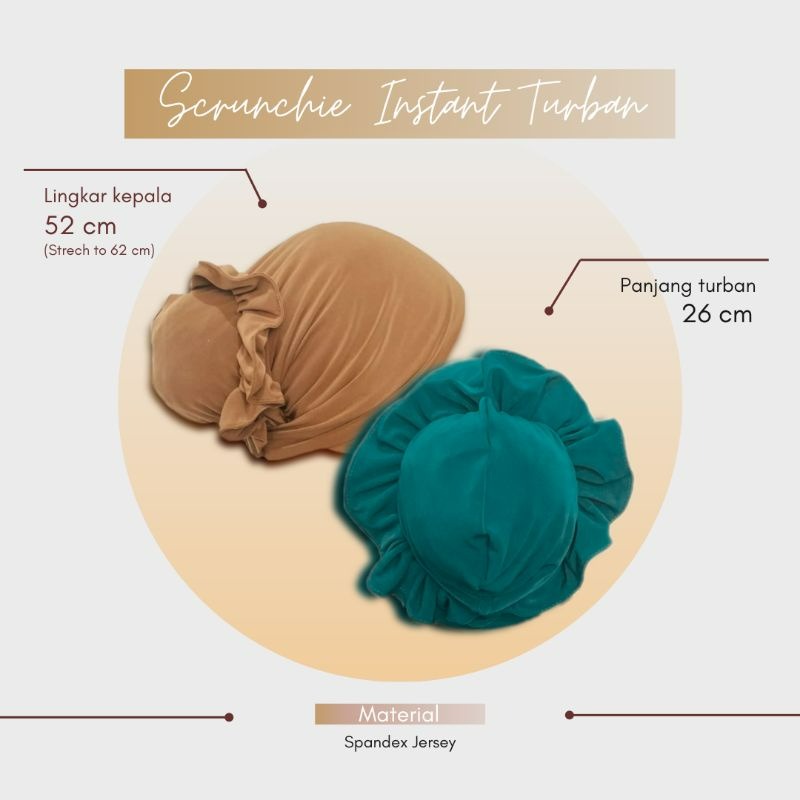 Scrunchie Instant Turban - Winonamodest . Turban instan simple bahan jersey, cocok untuk Lebaran