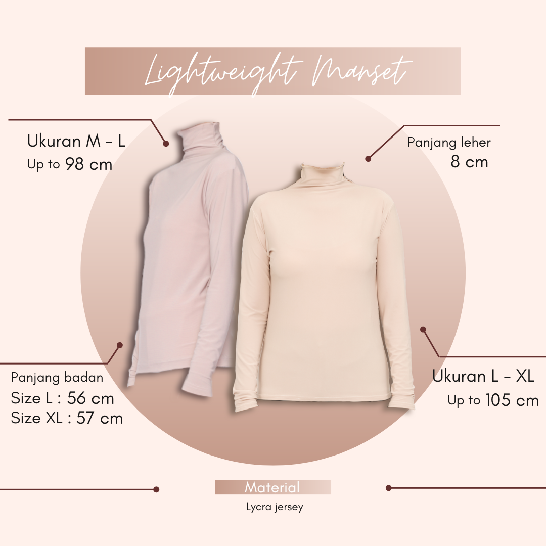 Lightweight Manset - baju inner dengan kerah turtleneck tinggi