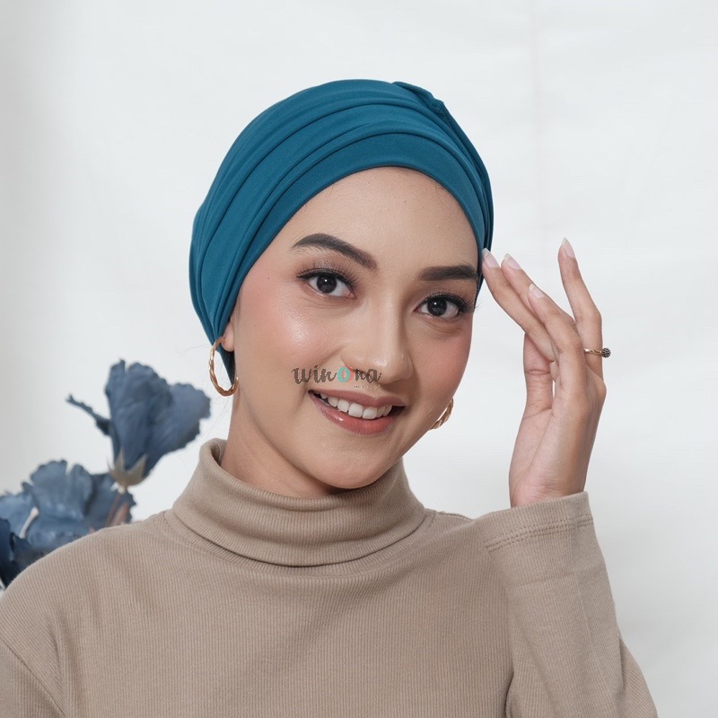SERE instant turban - turban dewasa tali lilit untuk travelling , formal bahan jersey
