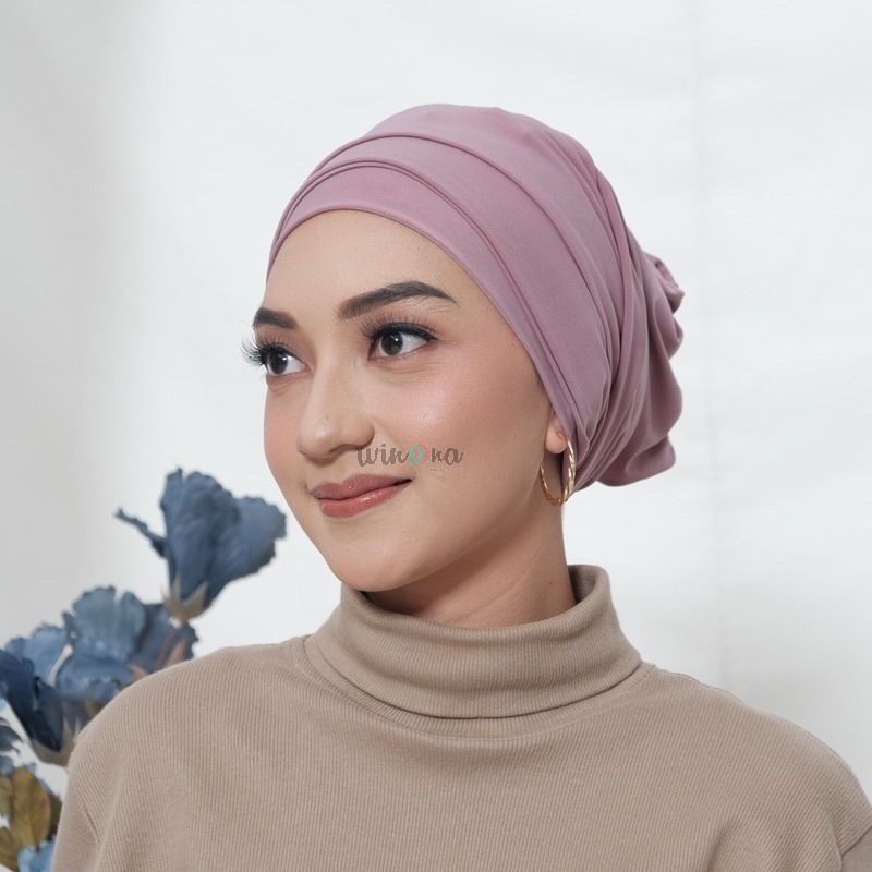 SERE instant turban - turban dewasa tali lilit untuk travelling , formal bahan jersey