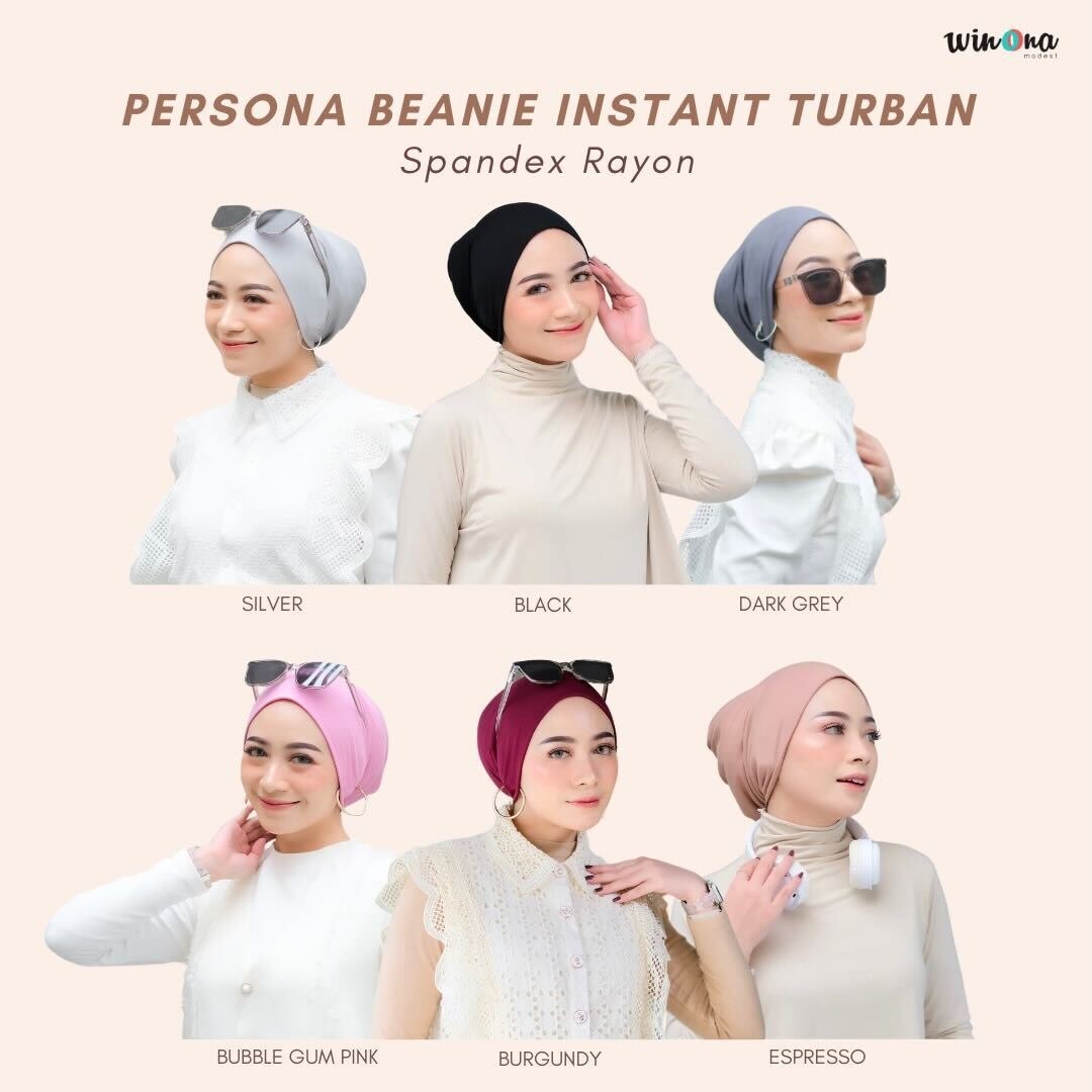 Winonamodest - Shadow Beanie Instant Turban Spandex Rayon